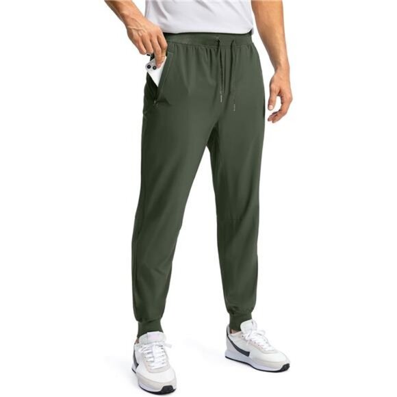 Mens Joggers with Zipper Pockets Lightweight Sweatpants Workout Athletic Pants - Picture 1 of 7